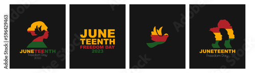 Juneteenth Freedom Day 2023 card set.