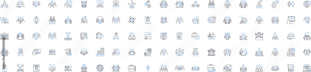 Business essentials line icons collection. Profit, Sales, Branding, Marketing, Expenses, Communication, Strategy vector and linear illustration. Leadership,Productivity,Innovation Generative AI