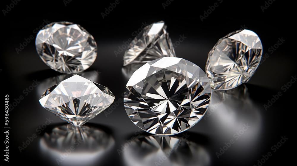 Diamond, close up. Generated AI Diamond, close up. Generated AI