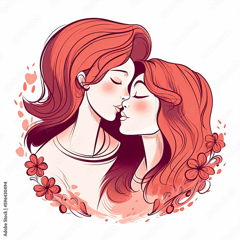 Happy Mothers Day, mom day, white background. Generative AI Happy Mothers Day, mom day, white background. Generative AI