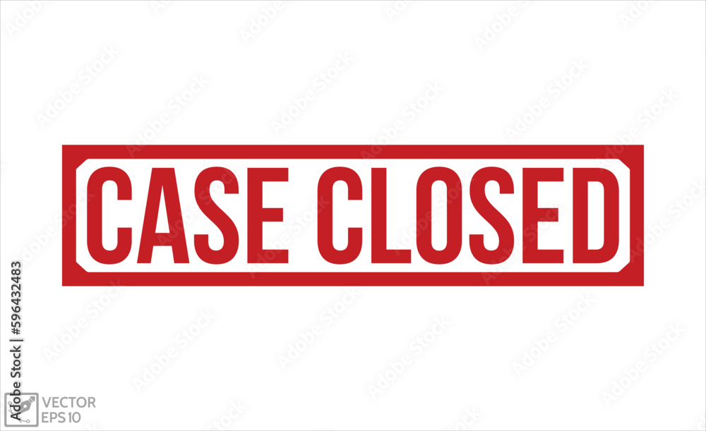Case Closed Red Rubber Stamp vector design. Case Closed Red Rubber Stamp vector design.