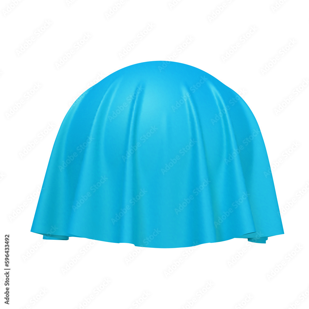 Ball or sphere covered with blue fabric material. Surprise, award and presentation concept, revealing hidden object or raising the curtain. Png clipart isolated cut out on transparent background Ball or sphere covered with blue fabric material. Surprise, award and presentation concept, revealing hidden object or raising the curtain. Png clipart isolated cut out on transparent background