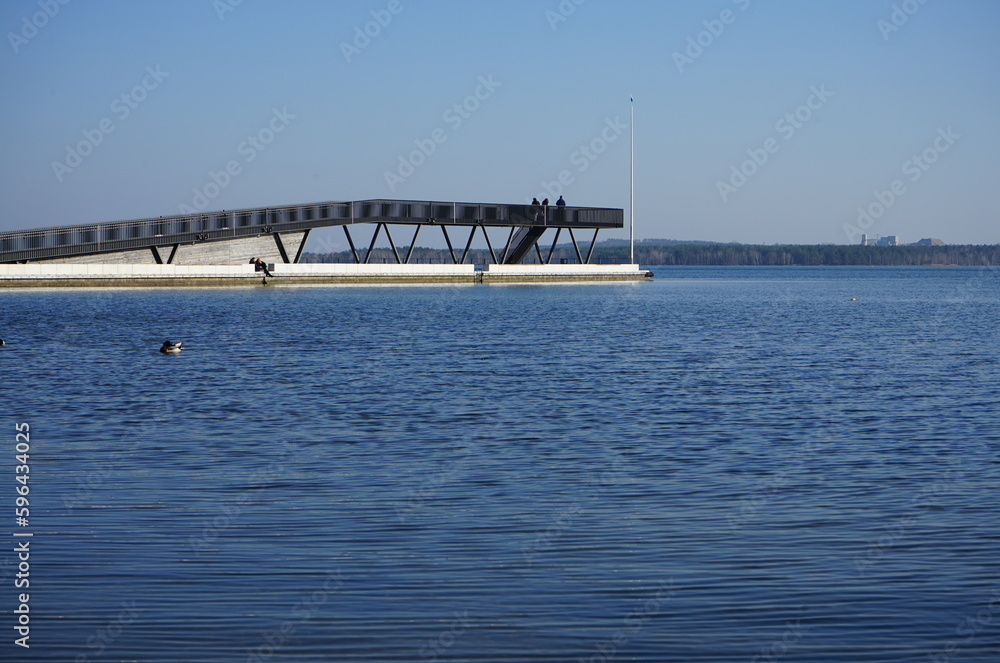Eine neue Seebrücke auf dem Seftenberger See Eine neue Seebrücke auf dem Seftenberger See