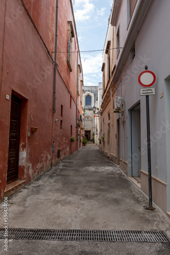 Alleys of the historic center of Galatone  province of Lecce  Puglia. Italy