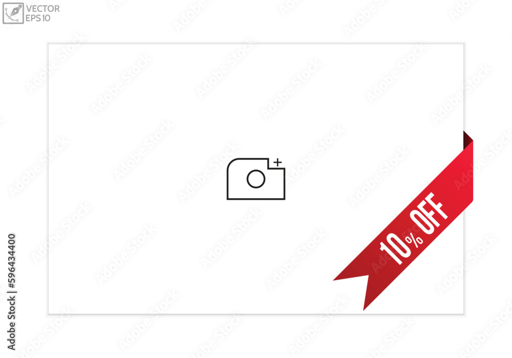 10% off banner design. 10% off icon. Flat style vector illustration. 10% off banner design. 10% off icon. Flat style vector illustration.