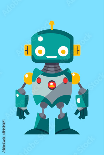 Cartoon artificial intelligence chatbot illustration children's day toy game vector icon clip art