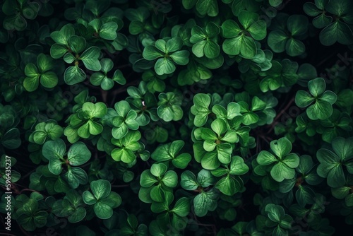 Image of clovers arranged together. Generative AI