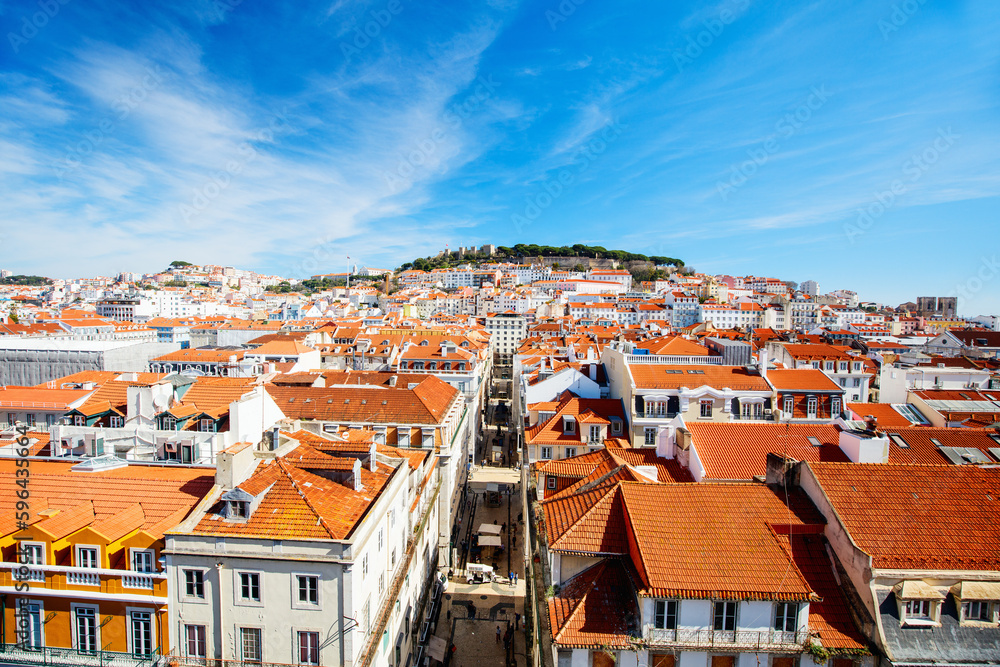 Lisbon Alfama red roofs
