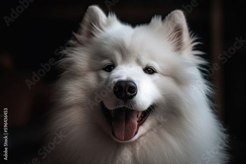 Adorable White Samoyed Dog: A Perfect Pet for Everyone, Generative AI © AIGen