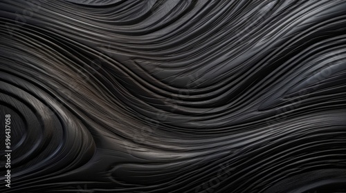 Aged wavy wood grains on a black tone panel