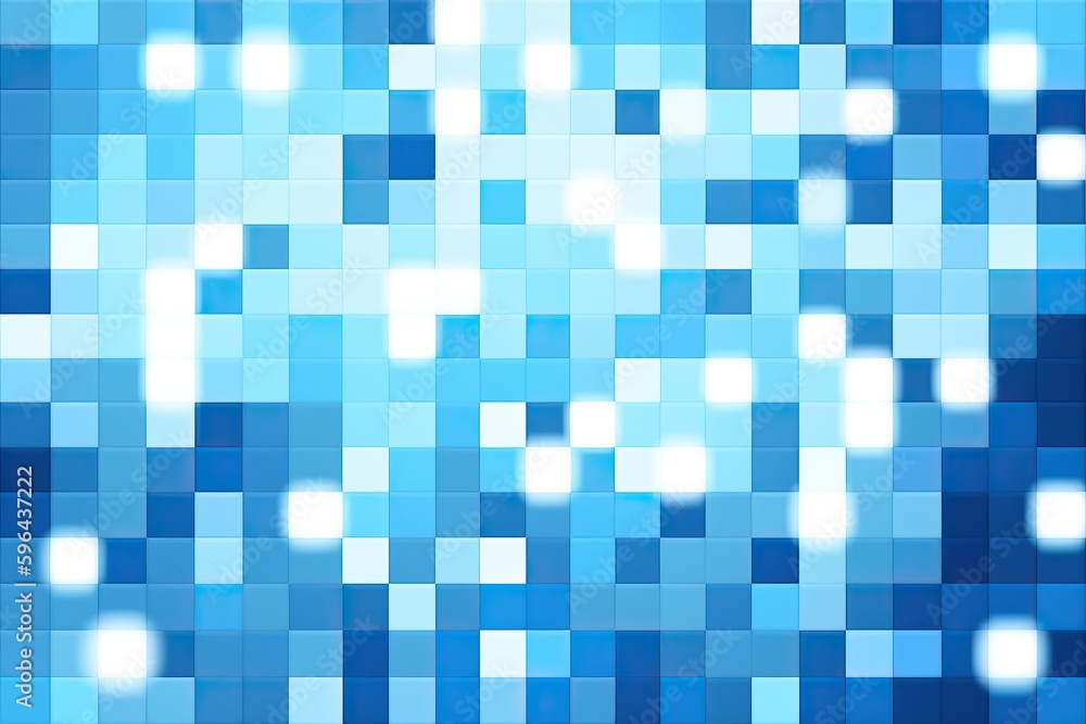 Blue geometric square background created by Generative AI Blue geometric square background created by Generative AI