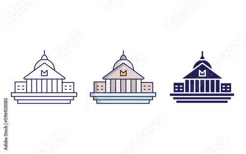 Senate house vector icon