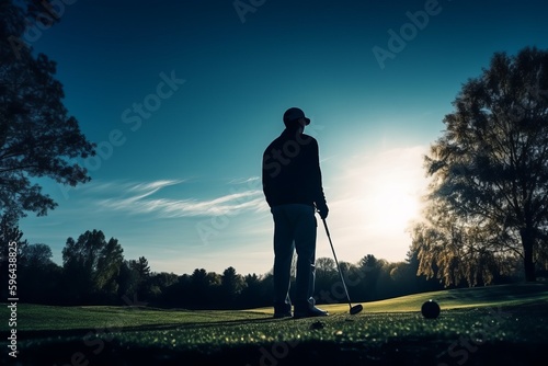Playing Golf. Generative AI 