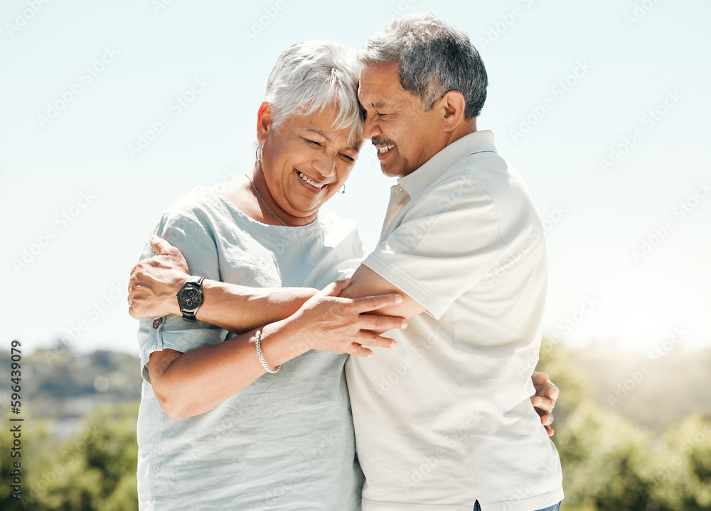 Fototapeta premium Love is a beautiful thing. Shot of senior couple spending time together in nature.