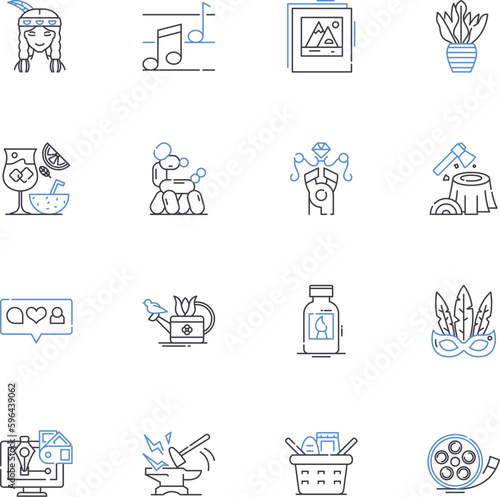 Expertise line icons collection. Mastery, Proficiency, Skill, Knowledge, Aptitude, Specialization, Competence vector and linear illustration. Talent,Expertness,Craftsmanship outline Generative AI