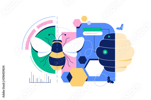 Bees and honey infographics
