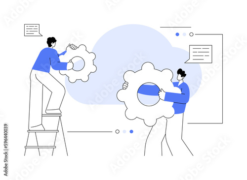 Cloud engineering abstract concept vector illustration.