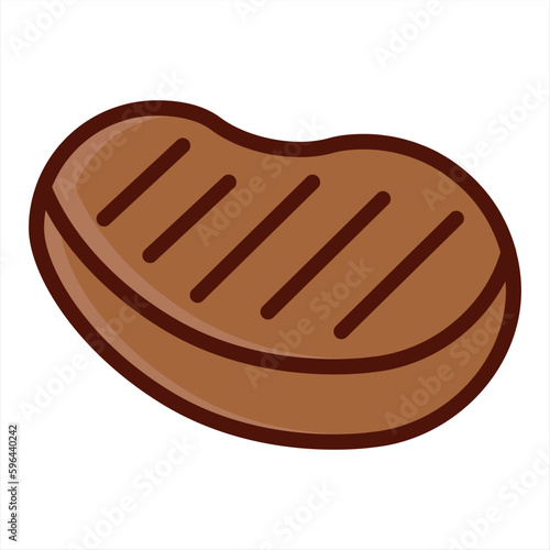 Biftek, T-Bone. Biftek silueti, metin ile poster - İllüstrasyon
Biftek, Et, Mangal Izgarası, Vektör, Barbekü,Icon