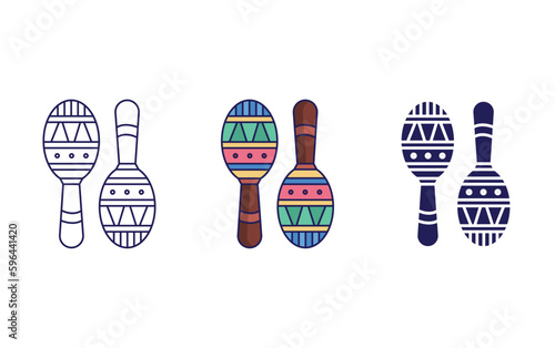 Maracas vector icon