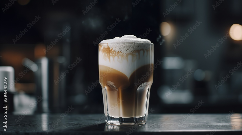 Macchiato with Heart-Shaped Foam Macchiato with Heart-Shaped Foam