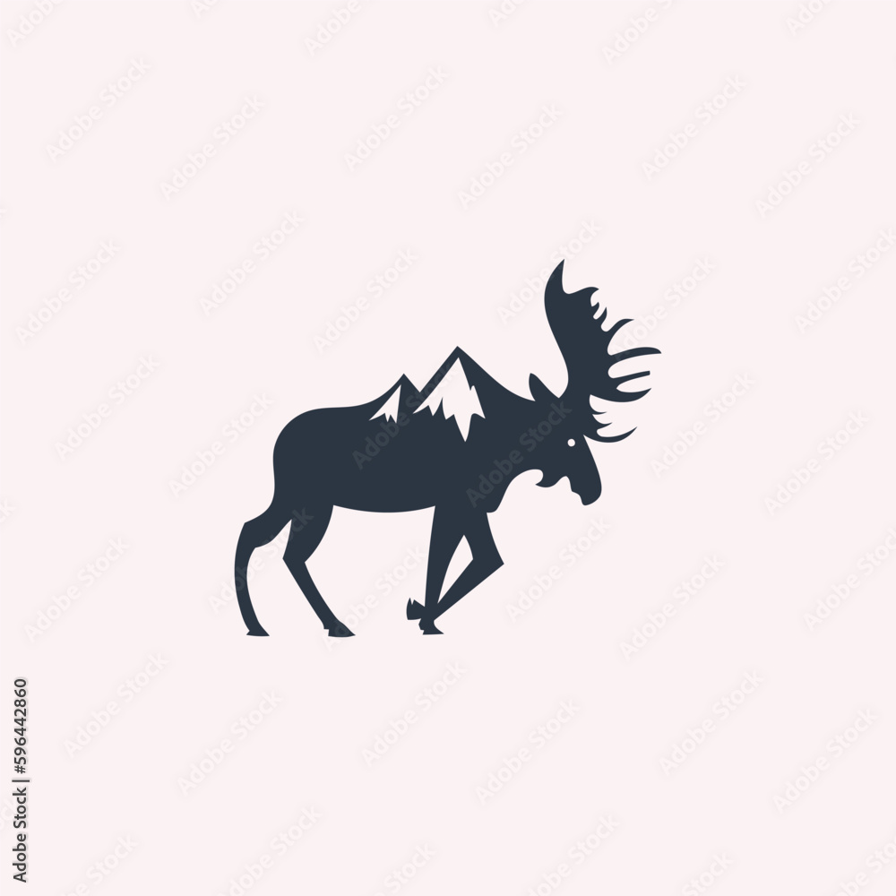 moose mounting logo design	
