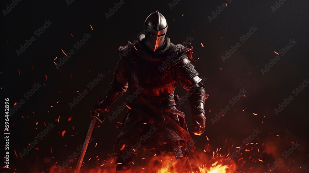Knight, Generative AI, Illustration Knight, Generative AI, Illustration