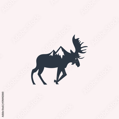 moose mounting logo design 