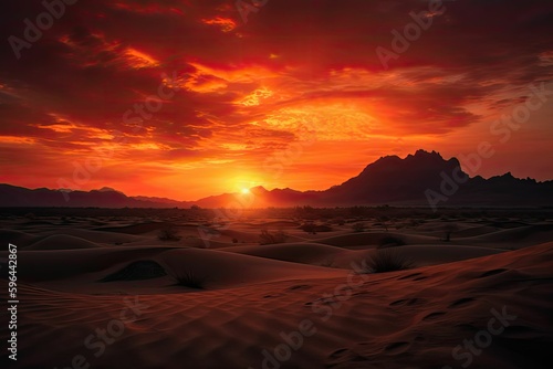 The Desert's Sunset: A Generative AI Interpretation