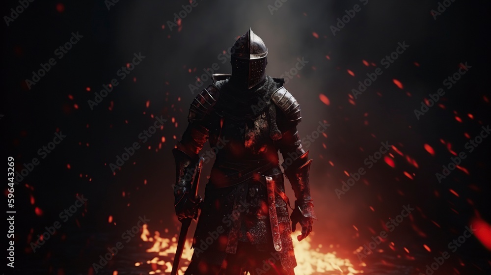 Knight, Generative AI, Illustration Knight, Generative AI, Illustration