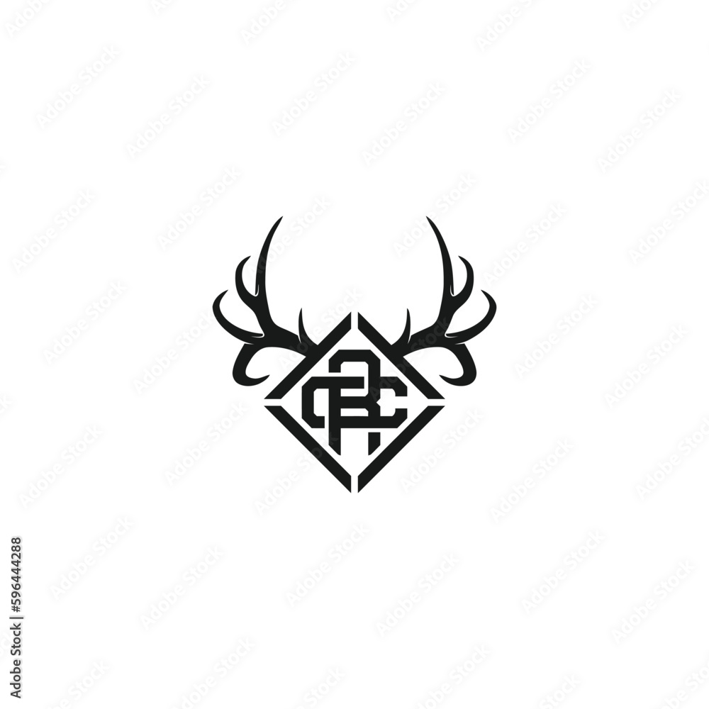 cr Deer minimalist logo design