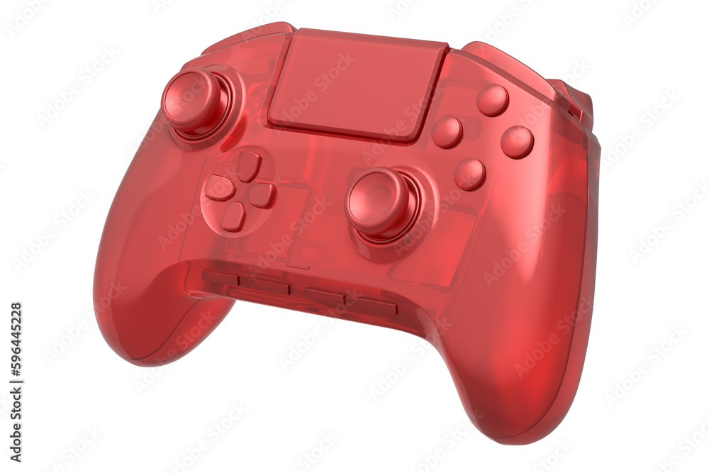 Realistic video game joystick in trendy style glassmorphism or frosted glass Realistic video game joystick in trendy style glassmorphism or frosted glass