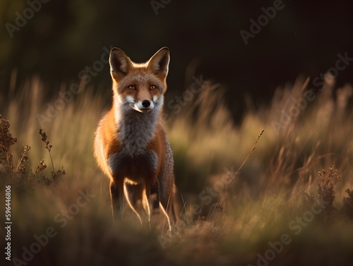 red fox vulpes (Generative AI)