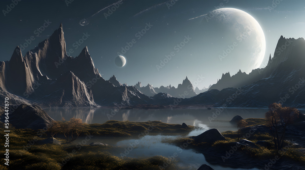 Beautiful Exoplanet Landscape