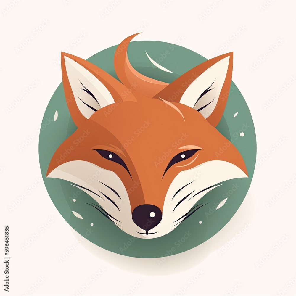 Obraz premium cunning cute fox mascot