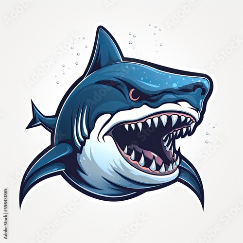 menacing shark mascot