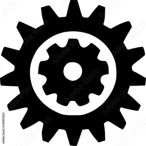 Gear - Minimalist and Flat Logo - Vector illustration