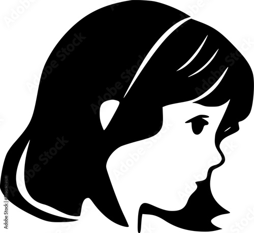 Girl - High Quality Vector Logo - Vector illustration ideal for T-shirt graphic