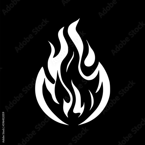 Fire | Minimalist and Simple Silhouette - Vector illustration