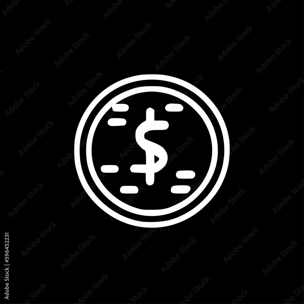 Money - Black and White Isolated Icon - Vector illustration Money - Black and White Isolated Icon - Vector illustration