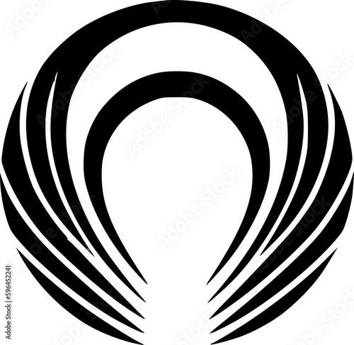 Omega - Minimalist and Flat Logo - Vector illustration