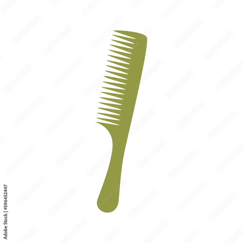 Comb icon. Makeup and beauty tools silhouette. Vector illustration Comb icon. Makeup and beauty tools silhouette. Vector illustration