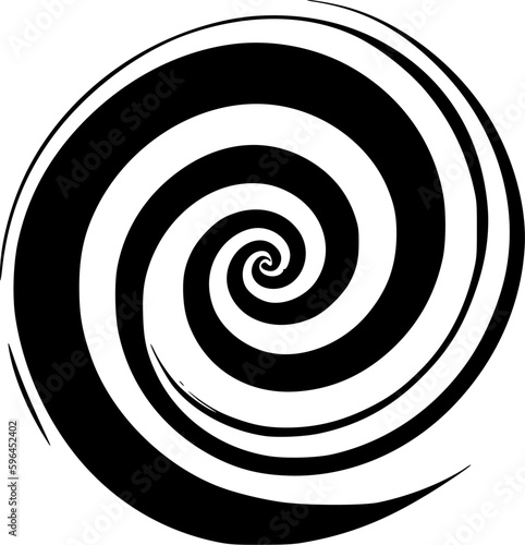 Spiral | Black and White Vector illustration