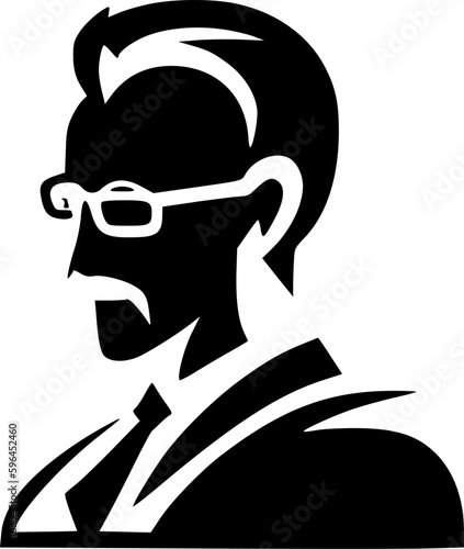 Teacher - Minimalist and Flat Logo - Vector illustration