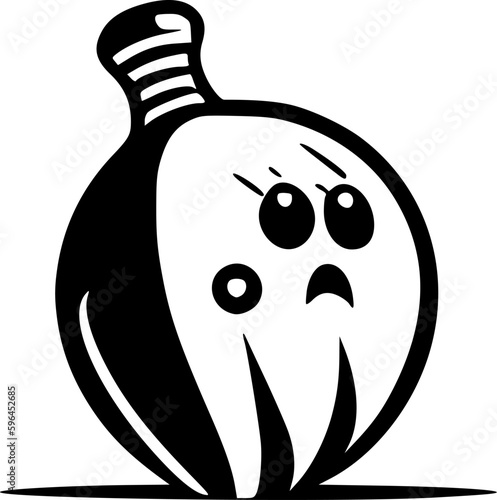 Bowling - Black and White Isolated Icon - Vector illustration