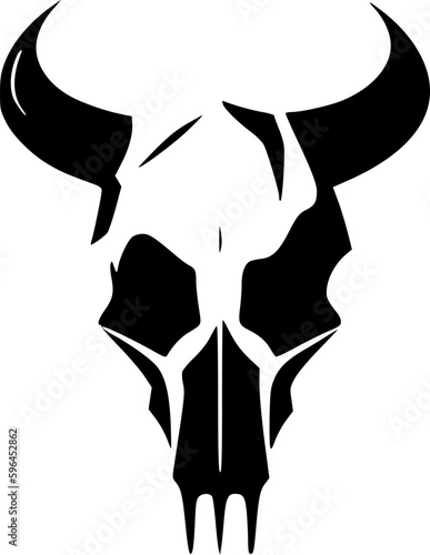 Cow Skull - Minimalist and Flat Logo - Vector illustration