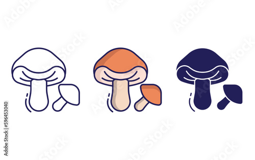 Porcini Mushroom vector icon
