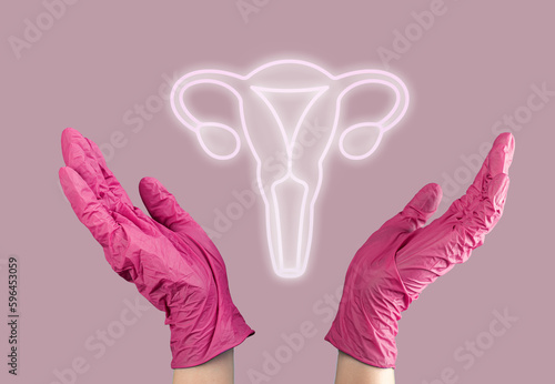 Canvastavla Womb organ diagnostic and health care concept