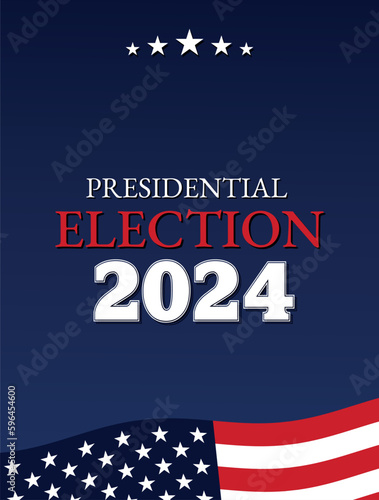 USA election 2024 vector background illustration