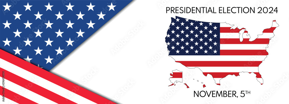 USA election 2024 vector background USA election 2024 vector background