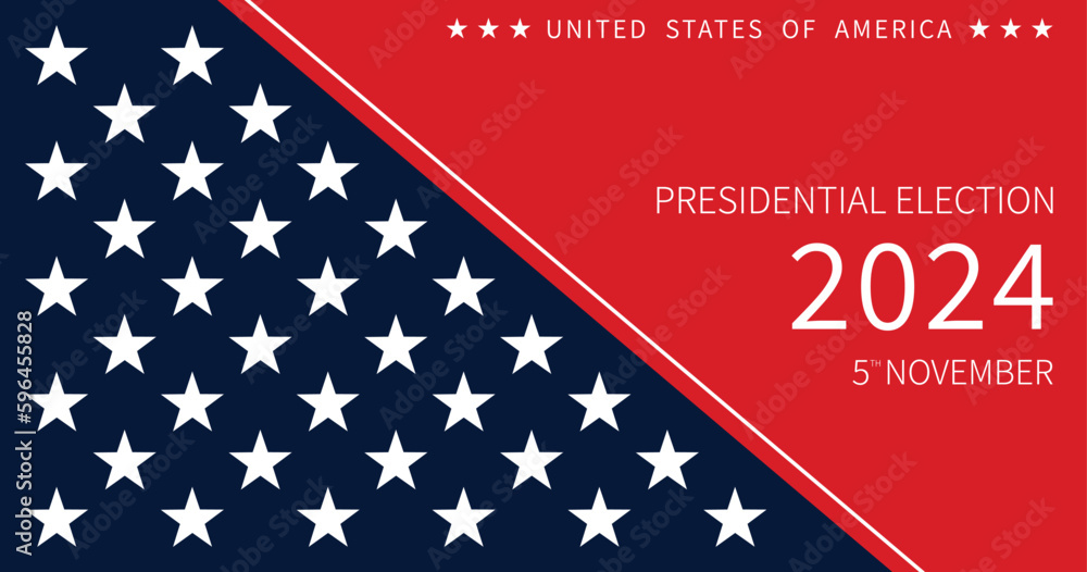 Fototapeta premium USA election 2024 vector background